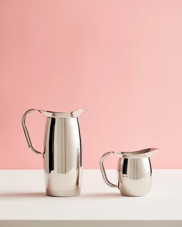 Indian Steel Pitcher -kannu - Tall 0,9 L - HAY
