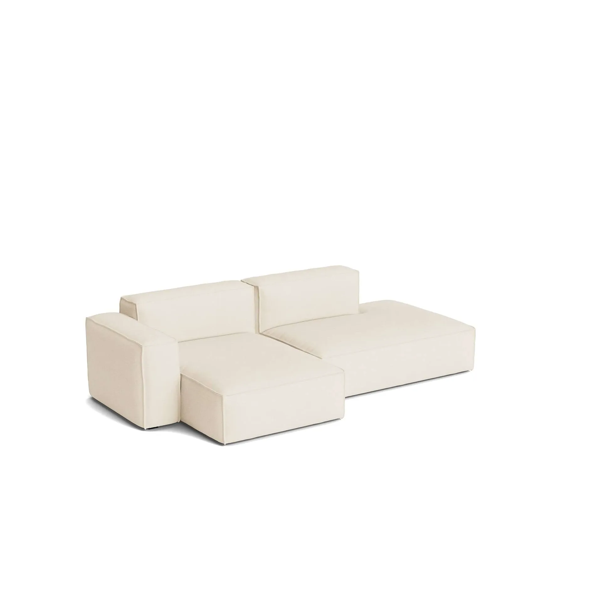 Mags Soft Low Armrest sohva 2,5-istuttava yhdistelmä 3, Turf cream, vasemmanpuoleinen, irrotettava verhoilu HAY