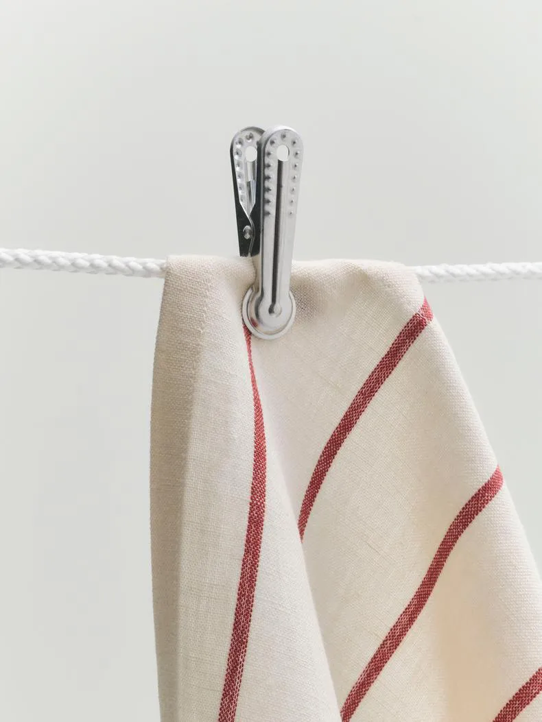 Outdoor Market keittiöpyyhe, Beige-punainen, 2-pack HAY