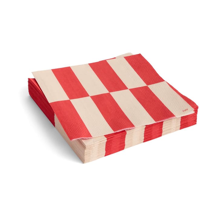 Pattern Lunch lautasliina 33x33 cm 20-pakkaus - Off white-red - HAY
