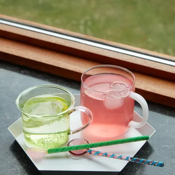 Round jäätelölusikka 2-pakkaus - Aubergine-light pink - HAY