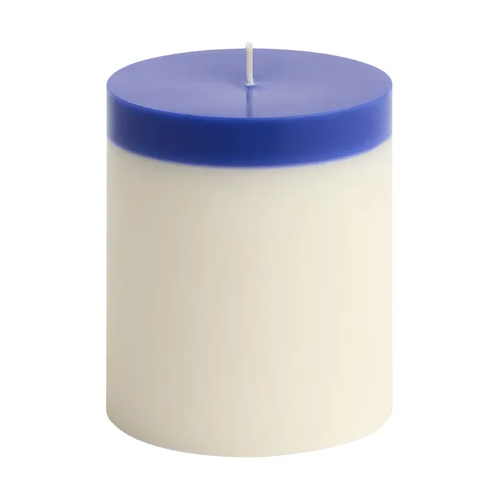Silo Candle pöytäkynttilä - Ivory-royal blue, Ø9,5×11 cm - HAY