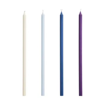 Slim kynttilä, 4-pack - Purple-blue - HAY