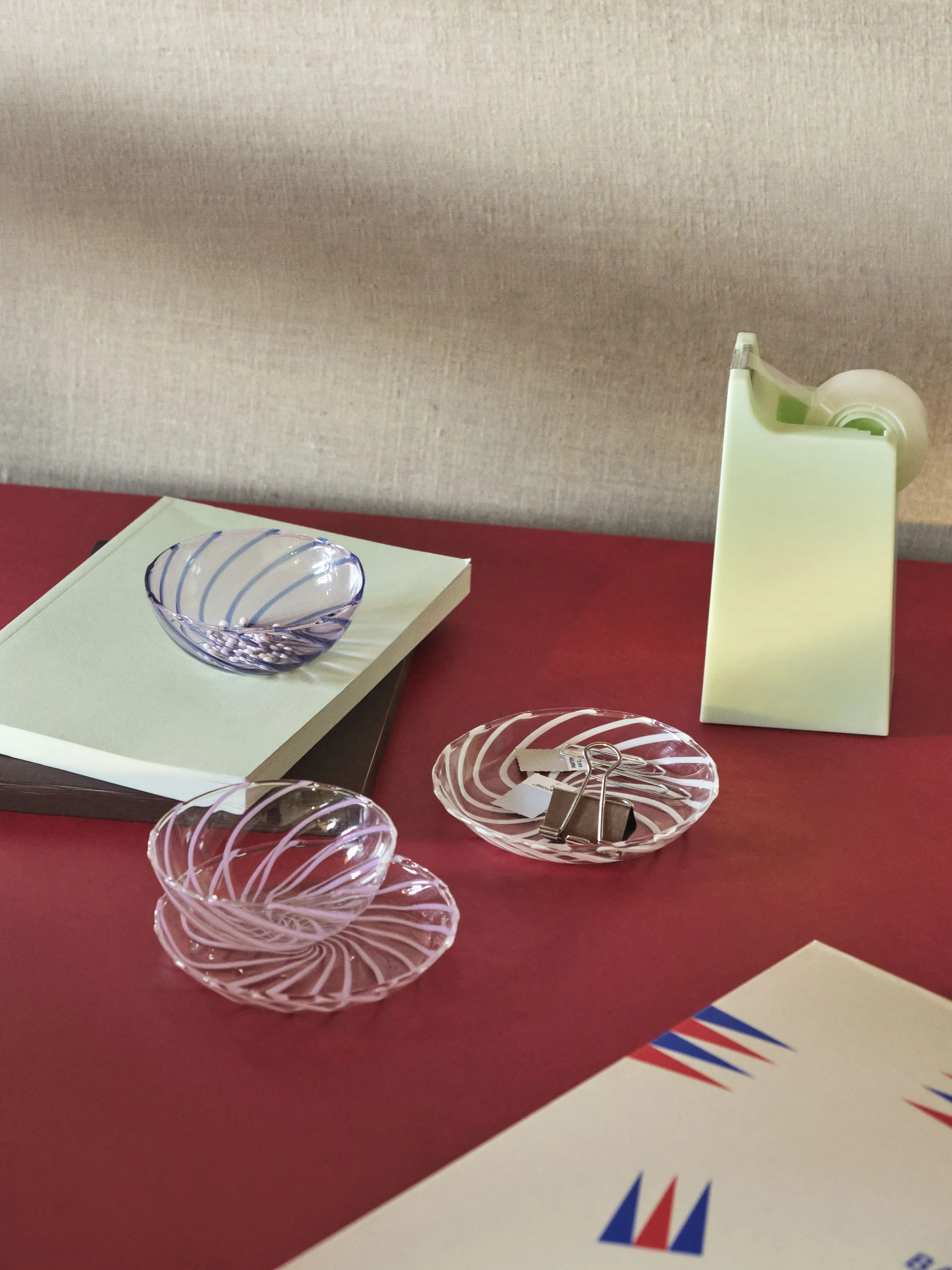 Spin lautanen Ø11 cm 2-pack, Kirkas-valkoinen viiva HAY