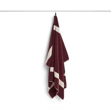 Stripe pyyhe - Burgundy, 100×150 cm - HAY