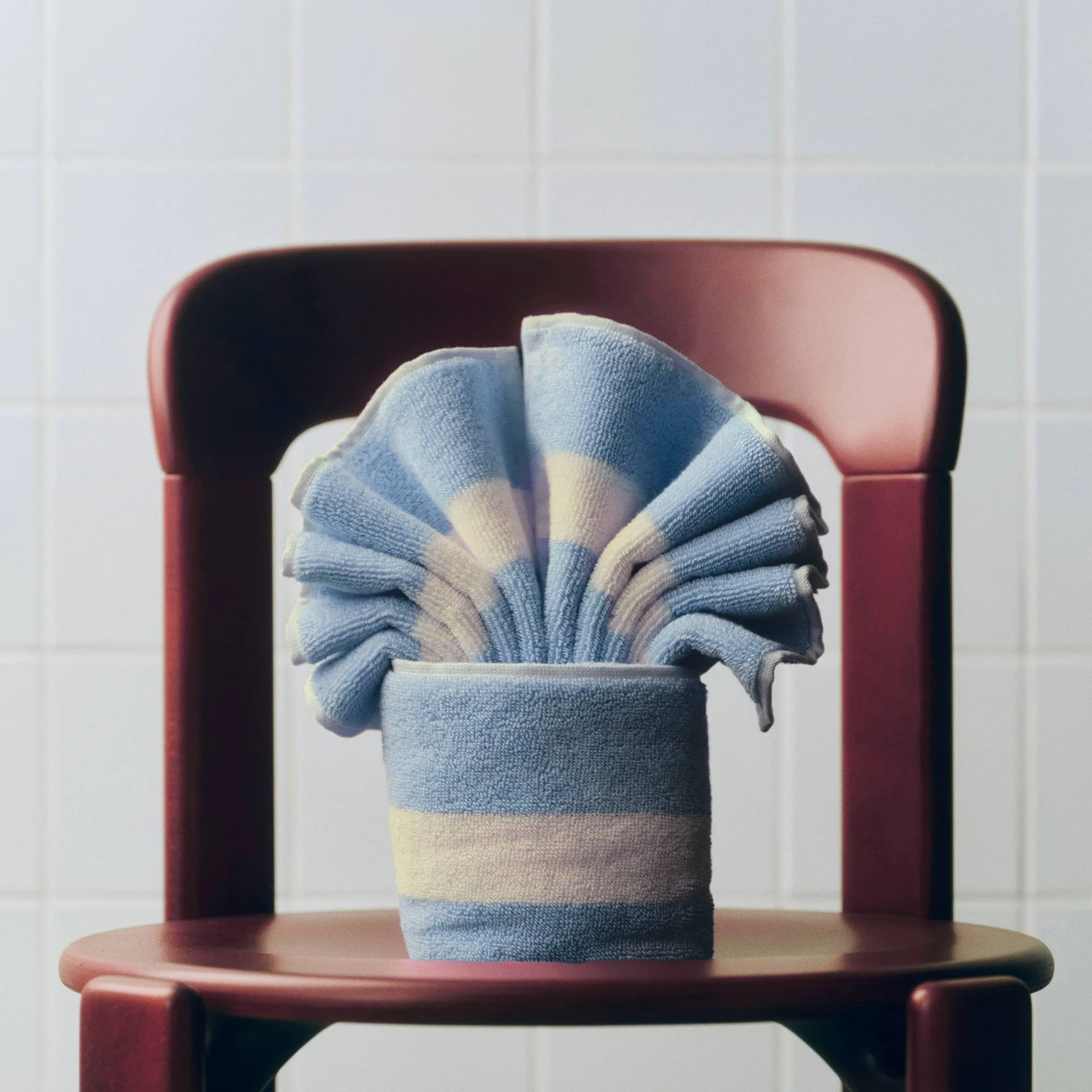 Stripe pyyhe, Dusty blue, 40×60 cm HAY