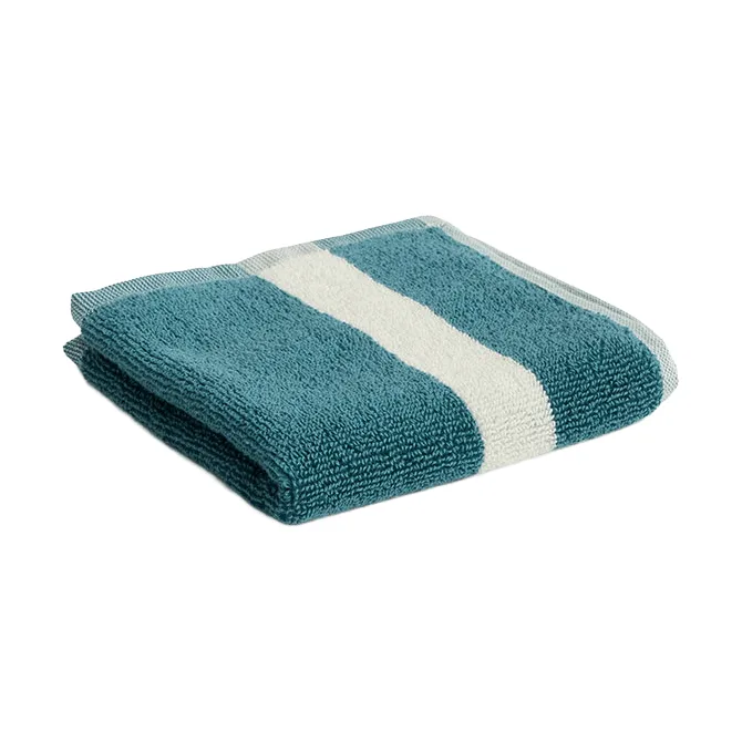 Stripe pyyhe - Petrol blue, 30x30 - HAY