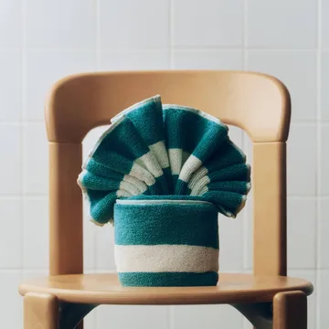 Stripe pyyhe - Petrol blue, 40x60 cm - HAY