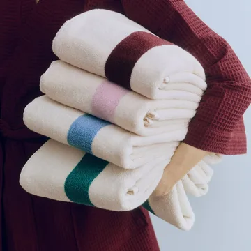 Stripe pyyhe - Petrol blue, 70×140 cm - HAY