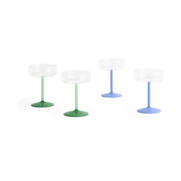 Tint coupe lasi 20 cl 2-pakkaus - Clear-jade light blue - HAY