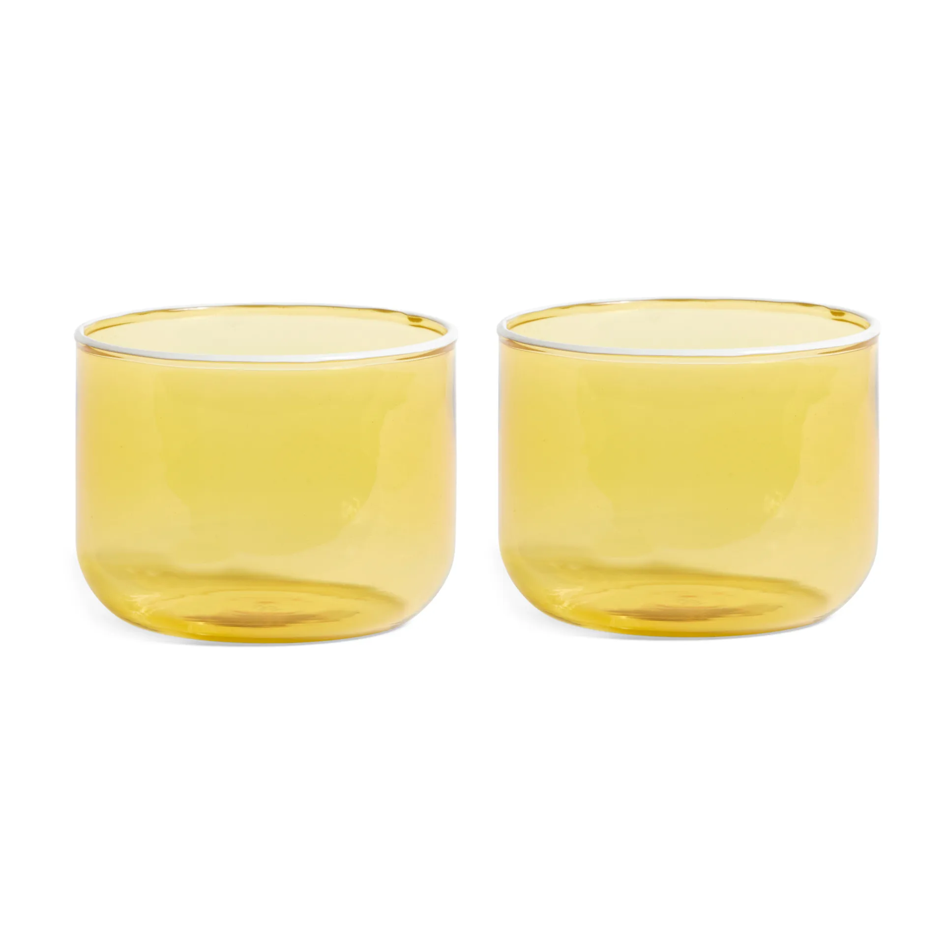 Tint lasi 20 cl, 2-pakkaus, Vaaleankeltainen-valkoinen kant HAY