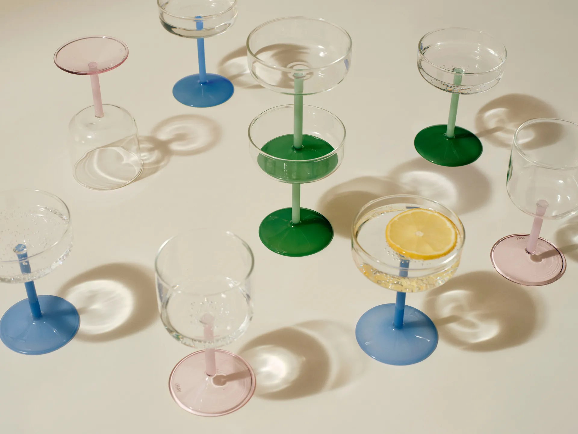 Tint viinilasi 25 cl 2-pack, Clear-jade light green-jade dark green HAY