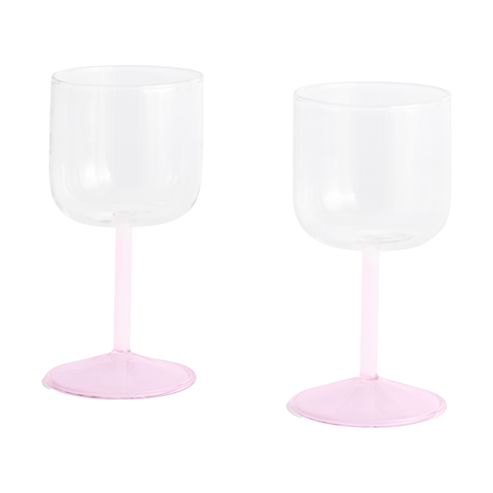 Tint viinilasi 25 cl 2-pack - Clear-jade light pink-light pink - HAY