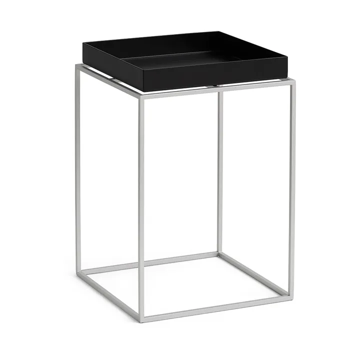 Tray Table keskikokoinen tarjoilupöytä - Black-silikoni harmaa, 30x30x44 cm - HAY