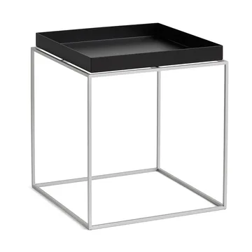 Tray Table keskikokoinen tarjoilupöytä - Black-silikoni harmaa, 40x40x44 cm - HAY