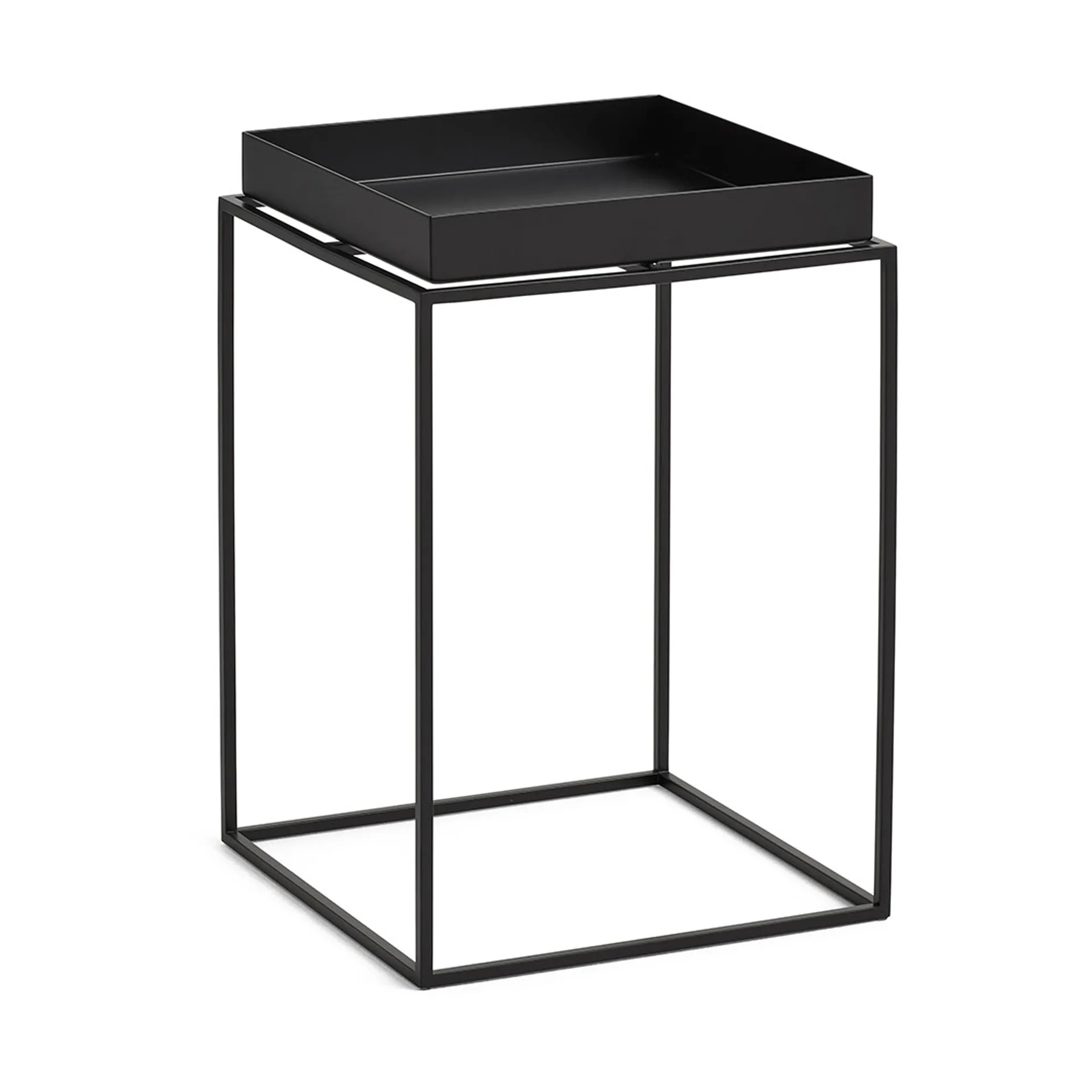 HAY Tray Table keskikokoinen tarjoilupöytä Musta, 30x30x44 cm