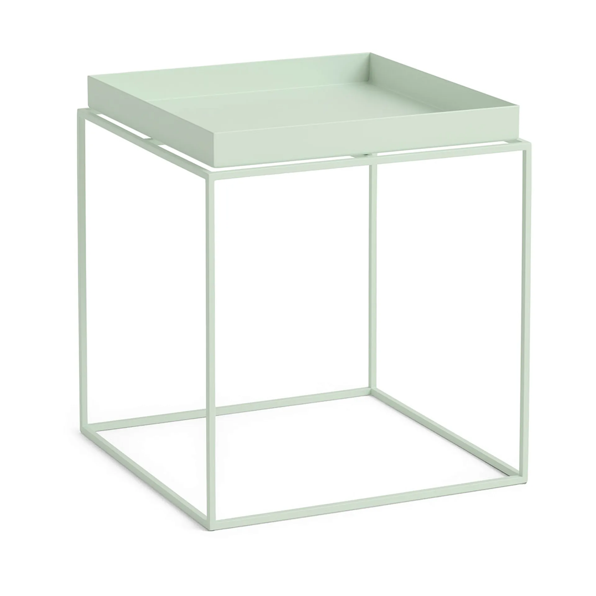 HAY Tray Table keskikokoinen tarjoilupöytä Soft mint, 40x40x44 cm