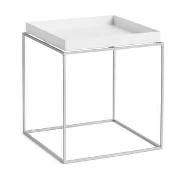 Tray Table keskikokoinen tarjoilupöytä - White-silikoni harmaa, 40x40x44 cm - HAY