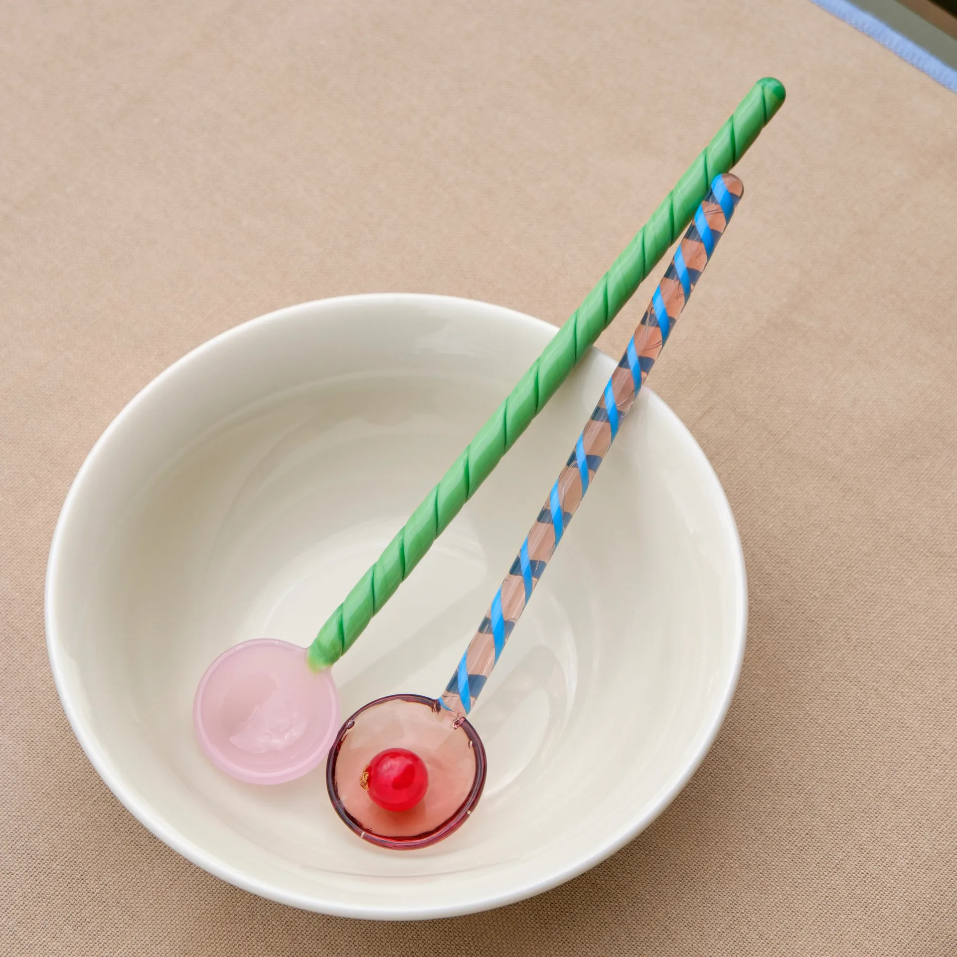 Twist jäätelölusikka 2-pakkaus, Turquoise-light pink HAY