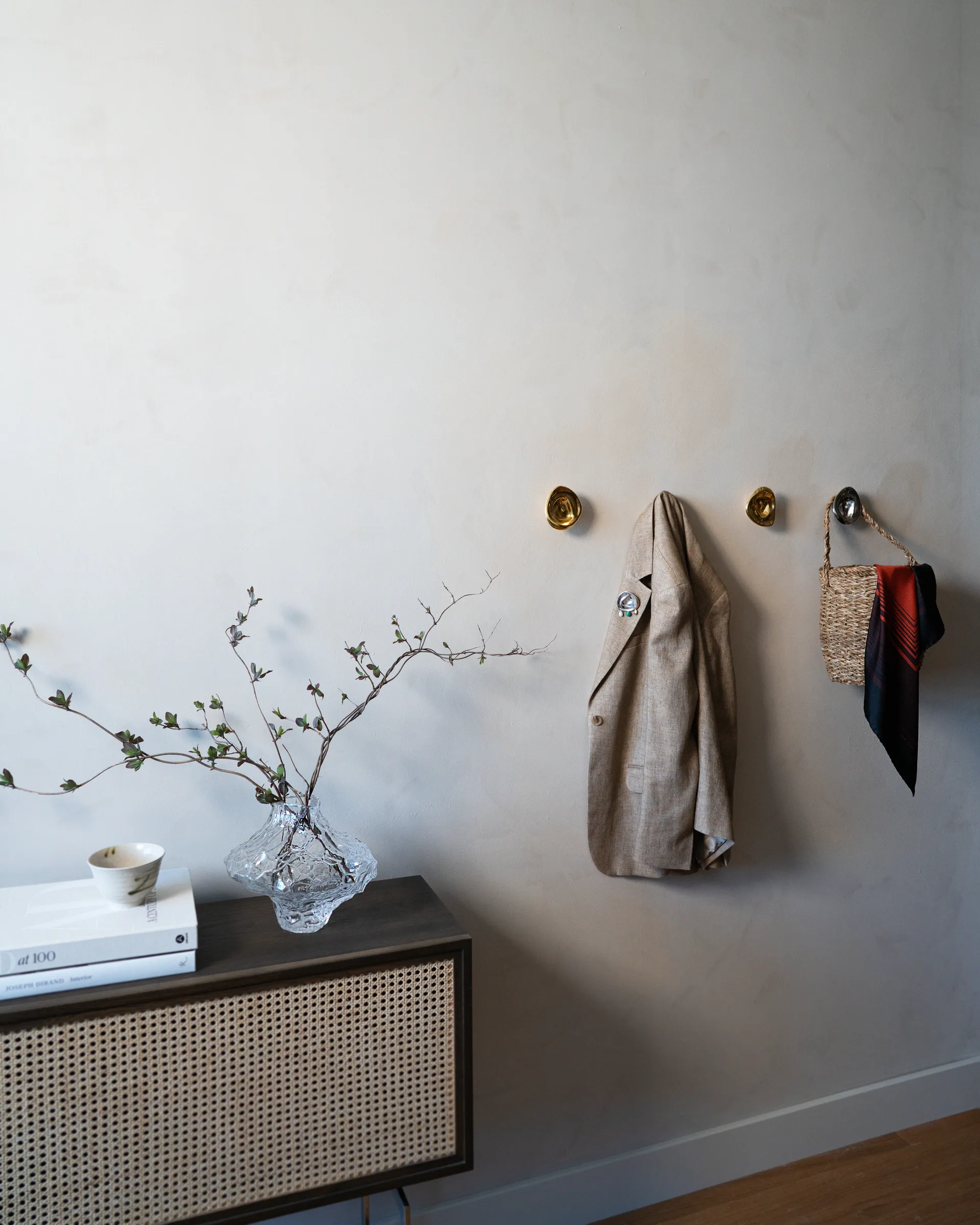 Ripple nro 02 suuri nuppi, Brass Hein Studio