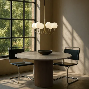 Ballon kattokruunu Ø 45 cm - Satiini messinki, Ø60 cm - Herstal