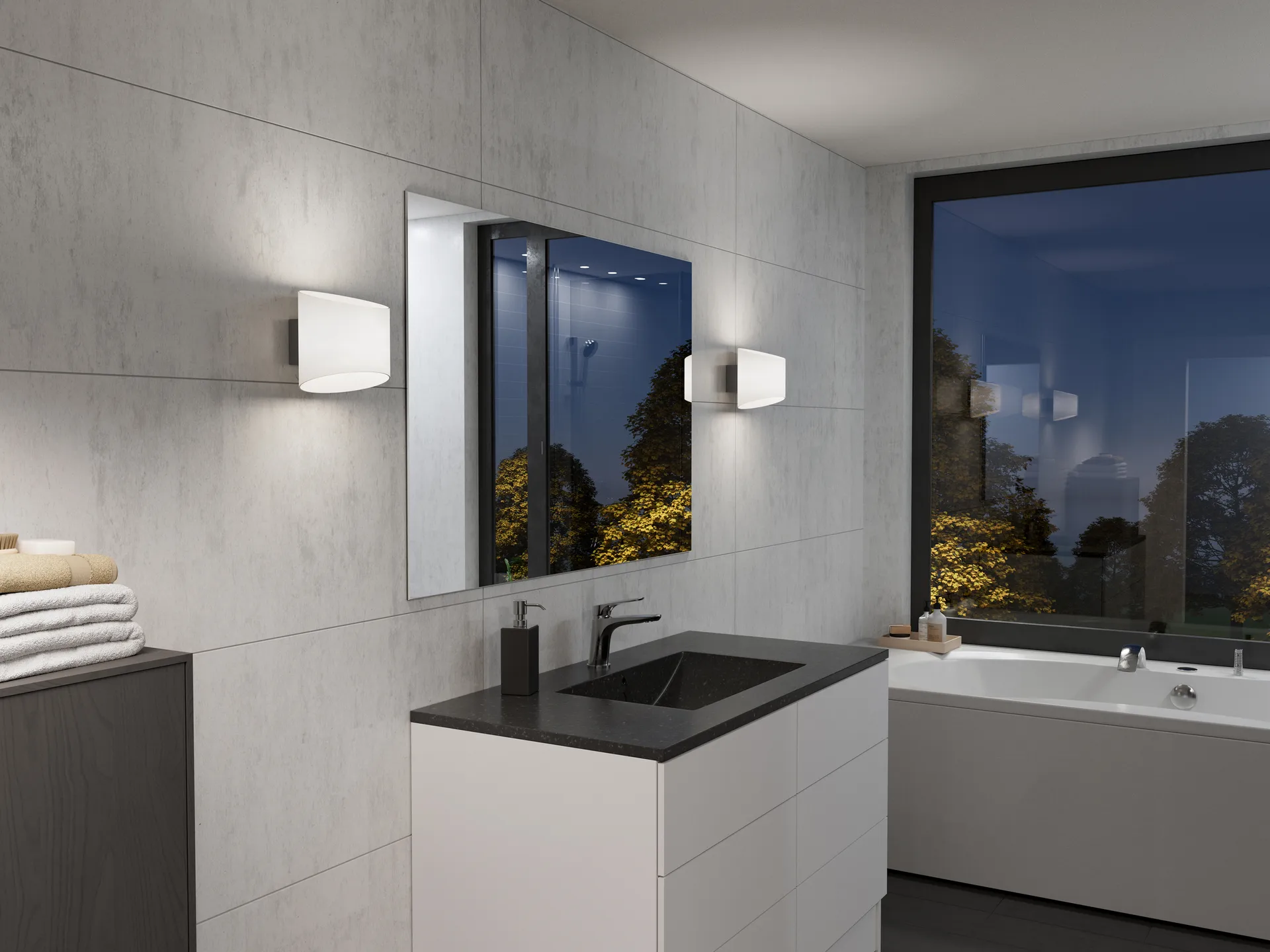 Evoke seinävalaisin ovaali, Antrasiitti-opaalilasi Herstal