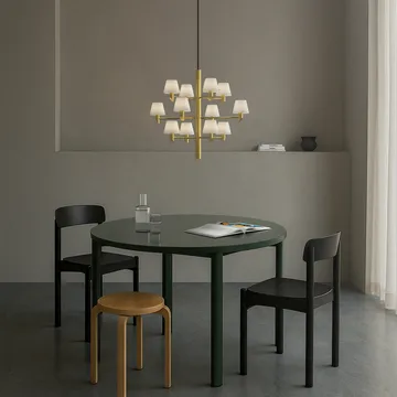 Gil kruunu 12 kattokruunu - Satiini messinki-opaalilasi - Herstal