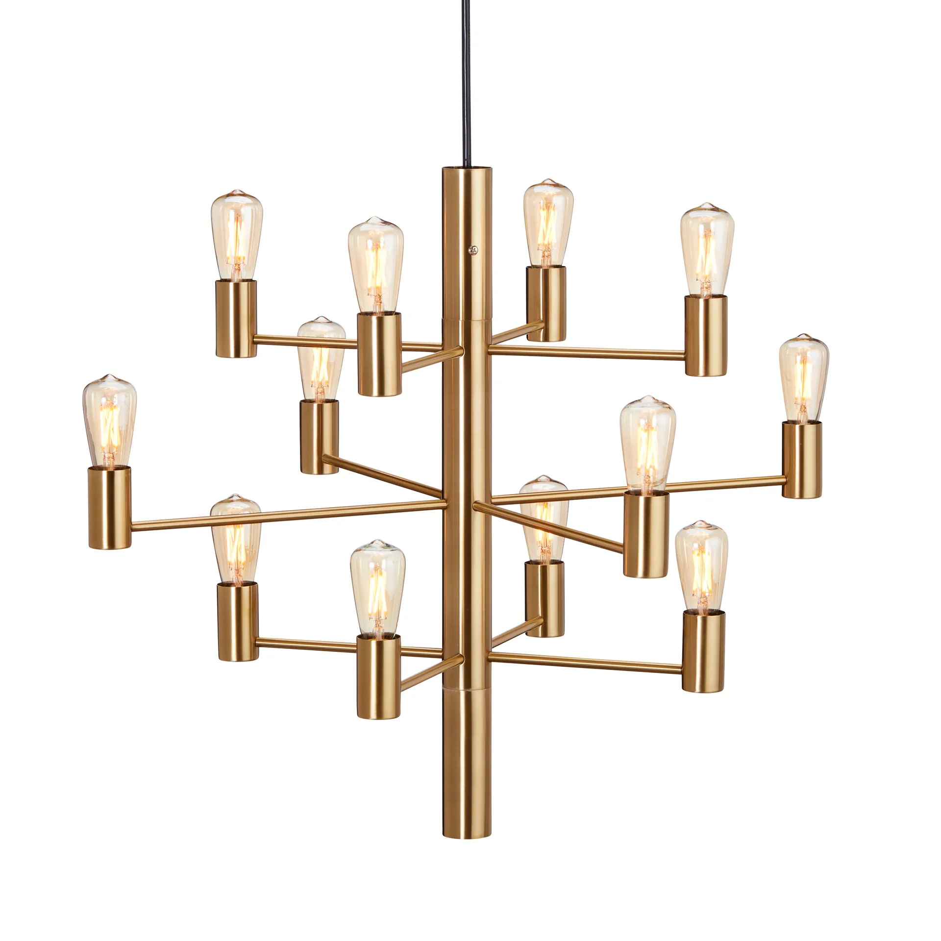 Manola 12 kattokruunu, Satin brass Herstal