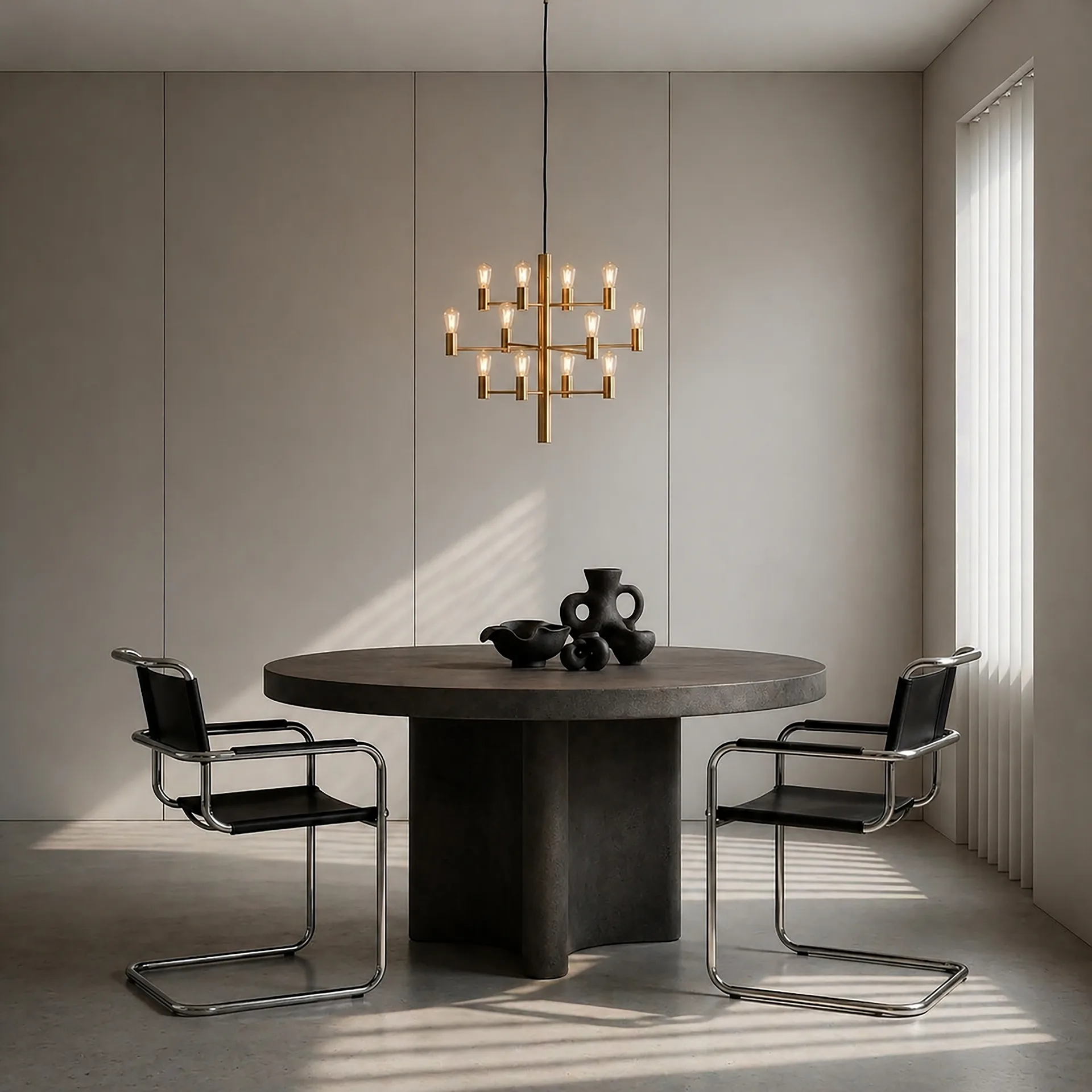 Manola 12 kattokruunu, Satin brass Herstal