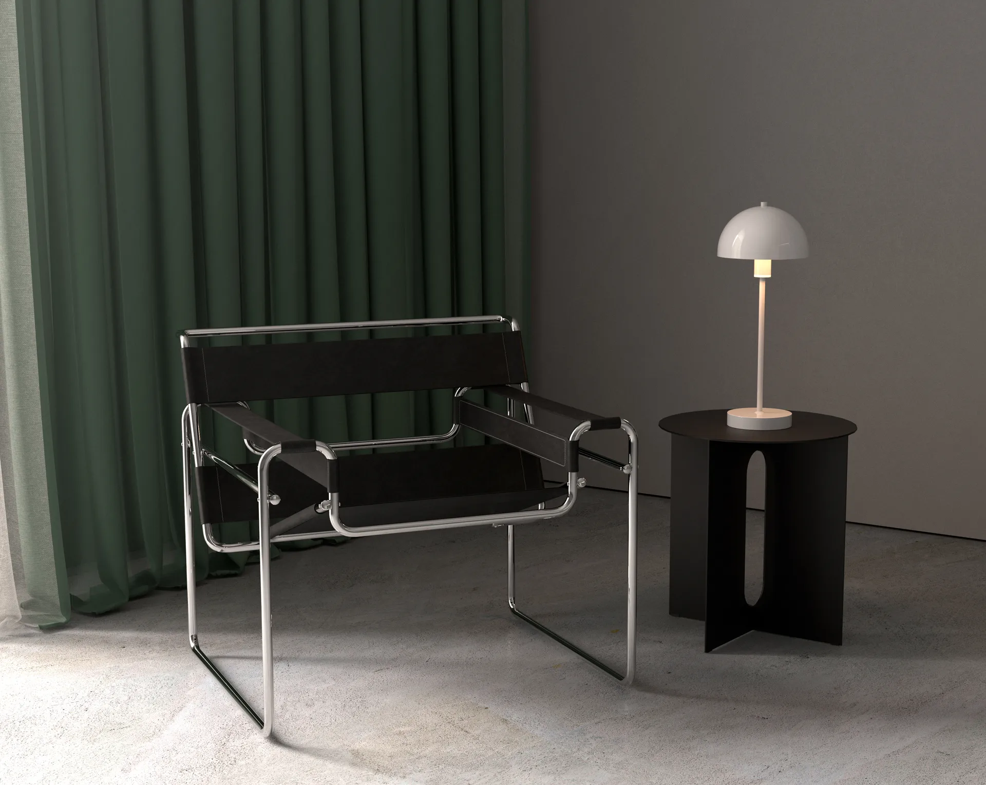 Vienda pöytävalaisin, Putty grey Herstal