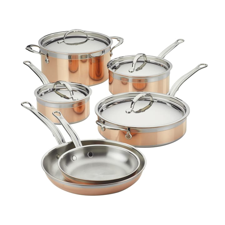 Hestan Copperbond pata- ja paistinpannusetti - 10 osaa - Hestan