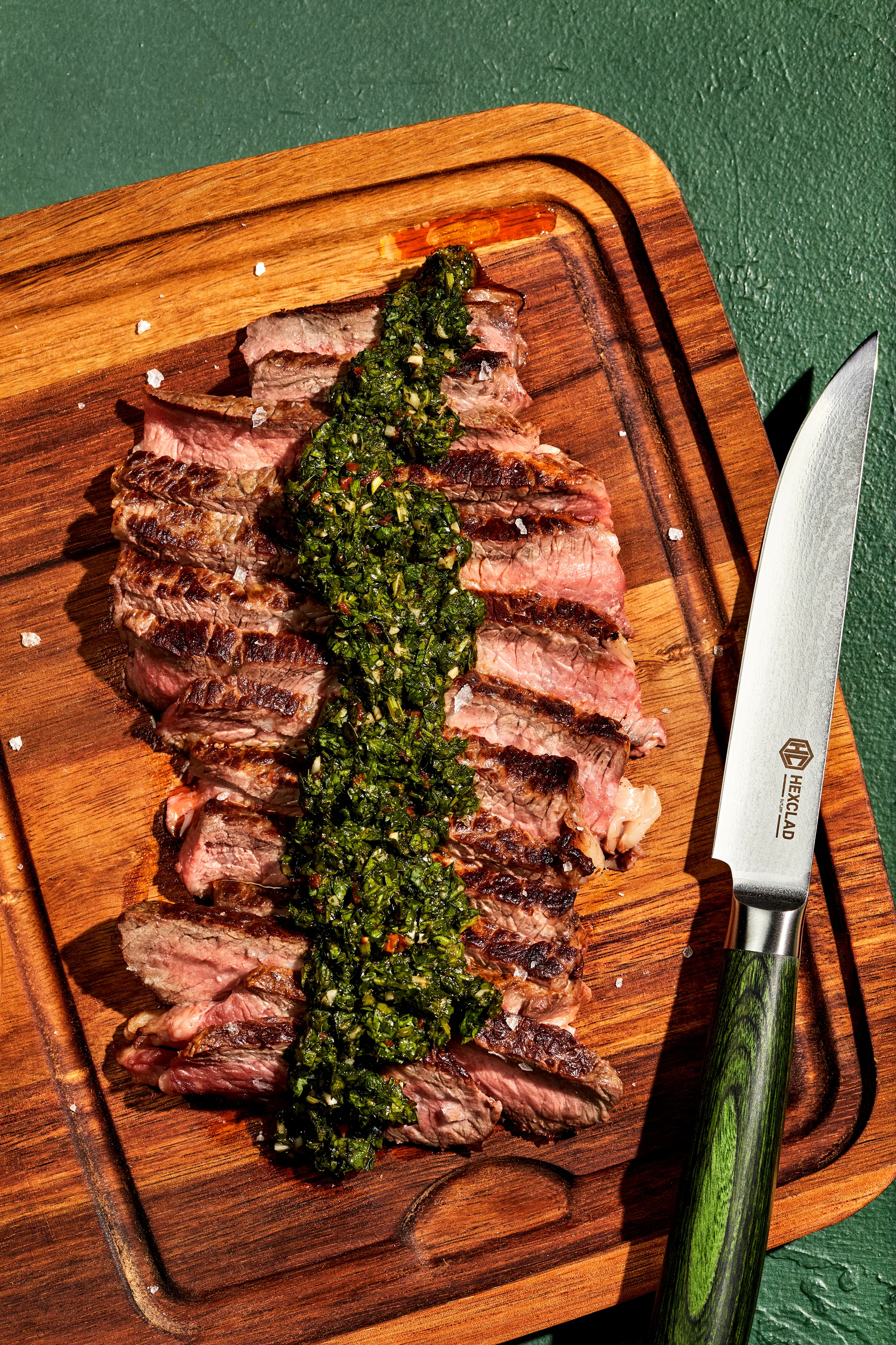 Hexclad Bistecca leikkuulauta/Lautanen 4-pack, Akaasia Hexclad