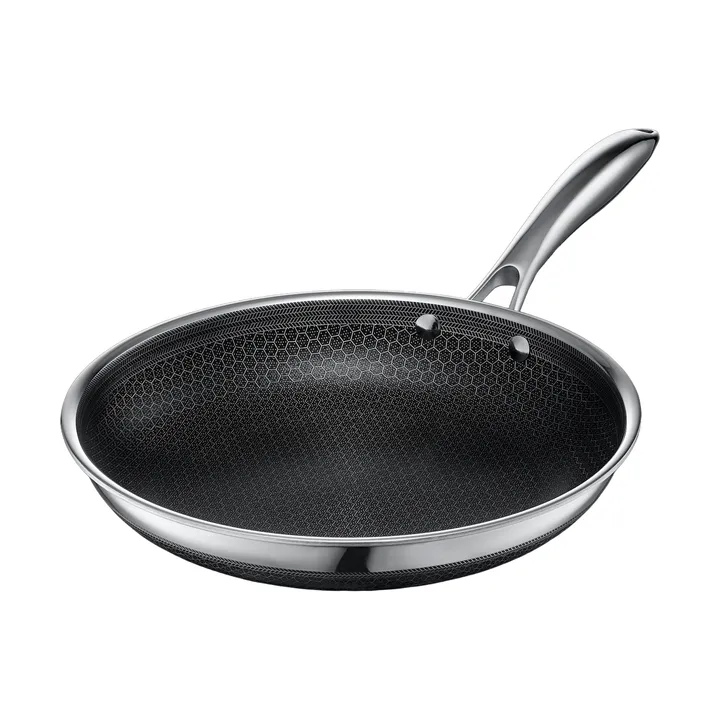 Hexclad Hybrid paistinpannu 26 cm - Ruostumaton teräs-musta - Hexclad