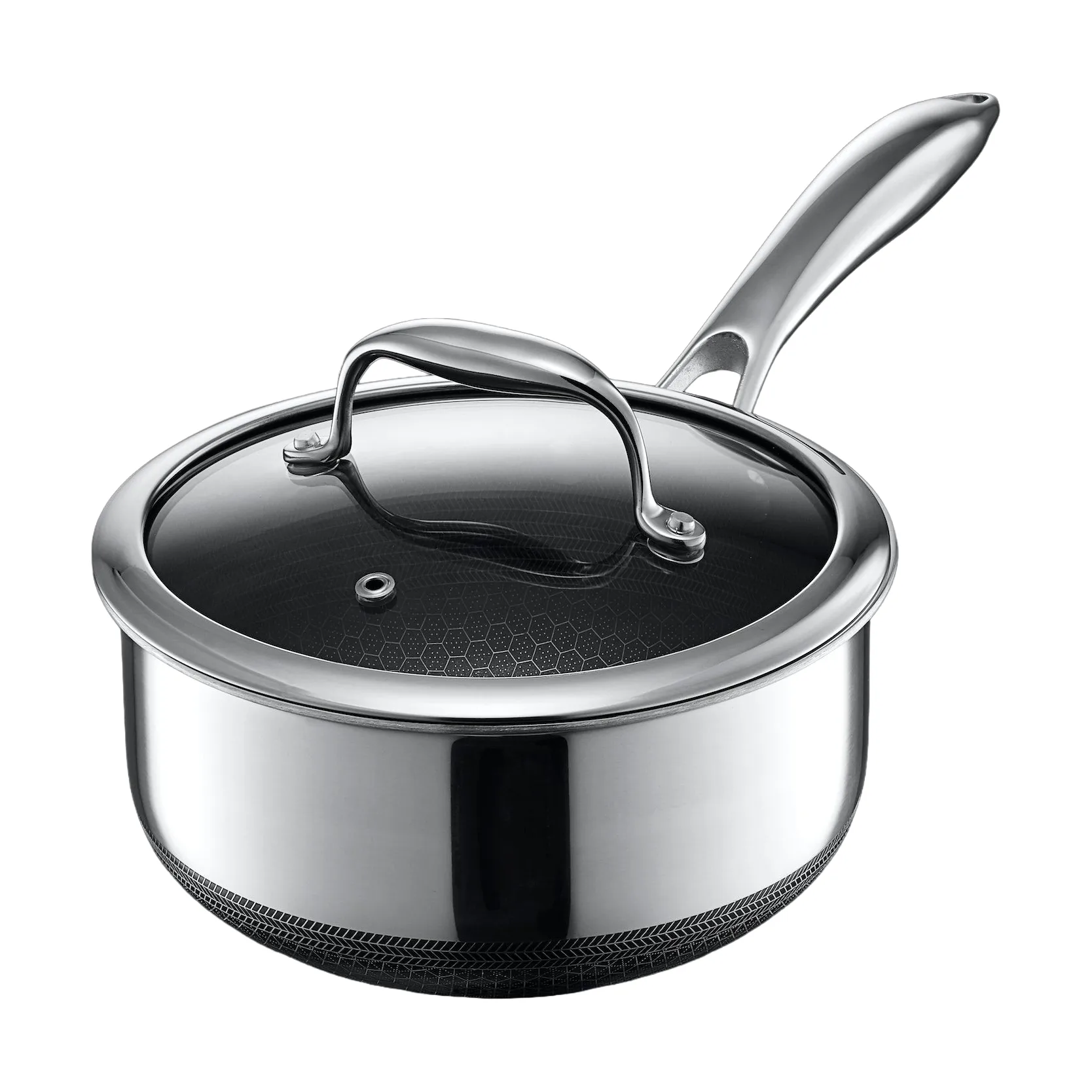 Hexclad kattila kannella, 2 l Hexclad