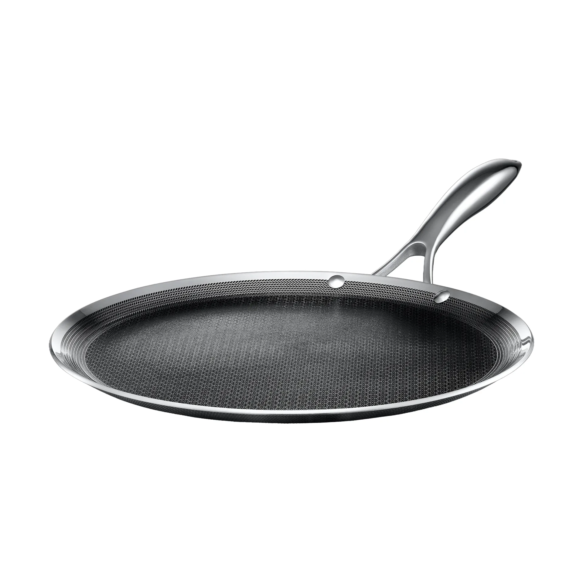 Hexclad paistinpannu hybrid Ø30 cm, Rostfritt stål-musta Hexclad