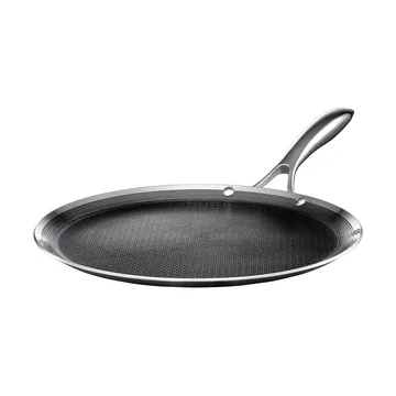 Hexclad paistinpannu hybrid Ø30 cm - Rostfritt stål-musta - Hexclad