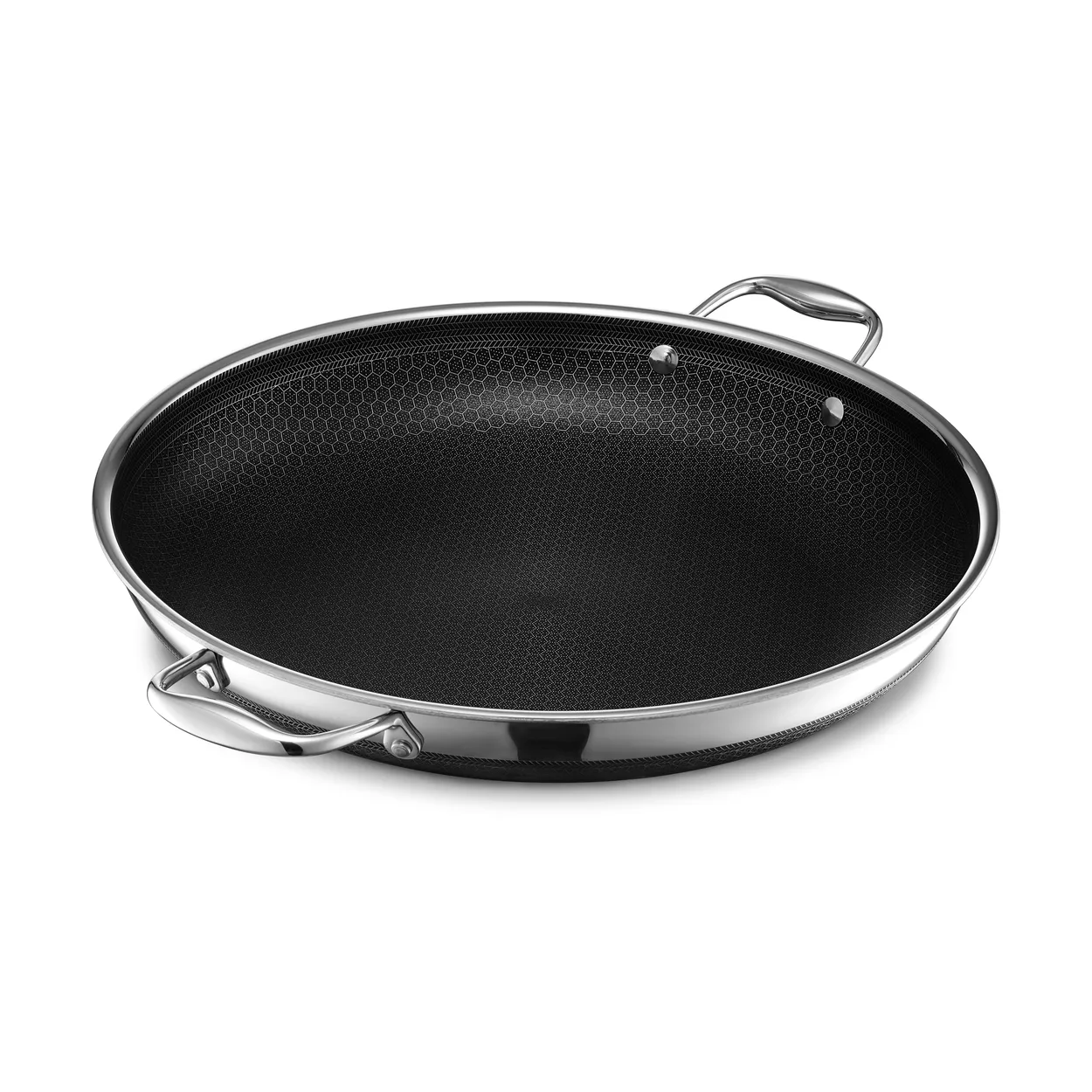 Hexclad Hexclad paistinpannu kannen kanssa hybrid Ø36 cm Ruostumatonta terästä-musta