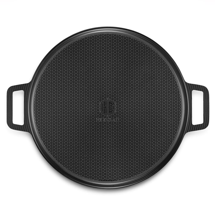 Hexclad pizzateräs pyöreä hybrid Ø35 cm, Ruostumatonta terästä-musta Hexclad