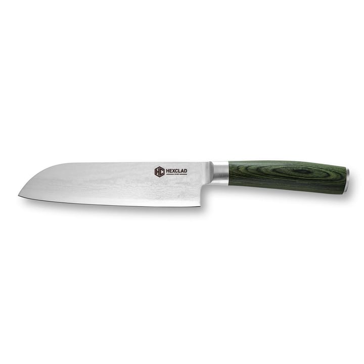 Hexclad Santoku 67-kerros Damaskus 18 cm, Vihreä Hexclad