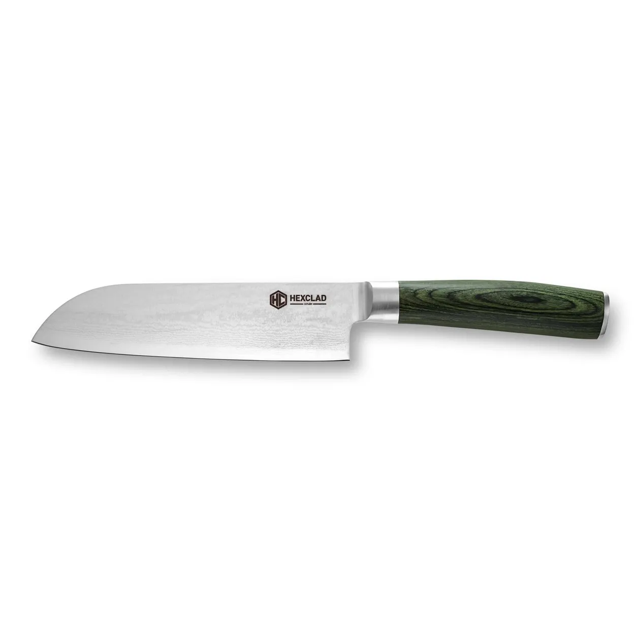Hexclad Hexclad Santoku 67-kerros Damaskus 18 cm Vihreä