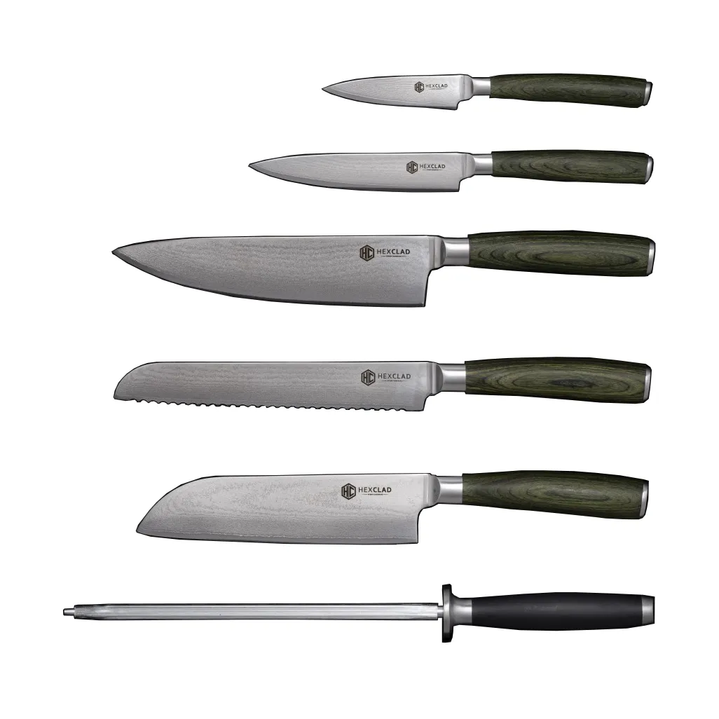 Hexclad Hexclad veitsisarja 6-osainen Damaskus teräs