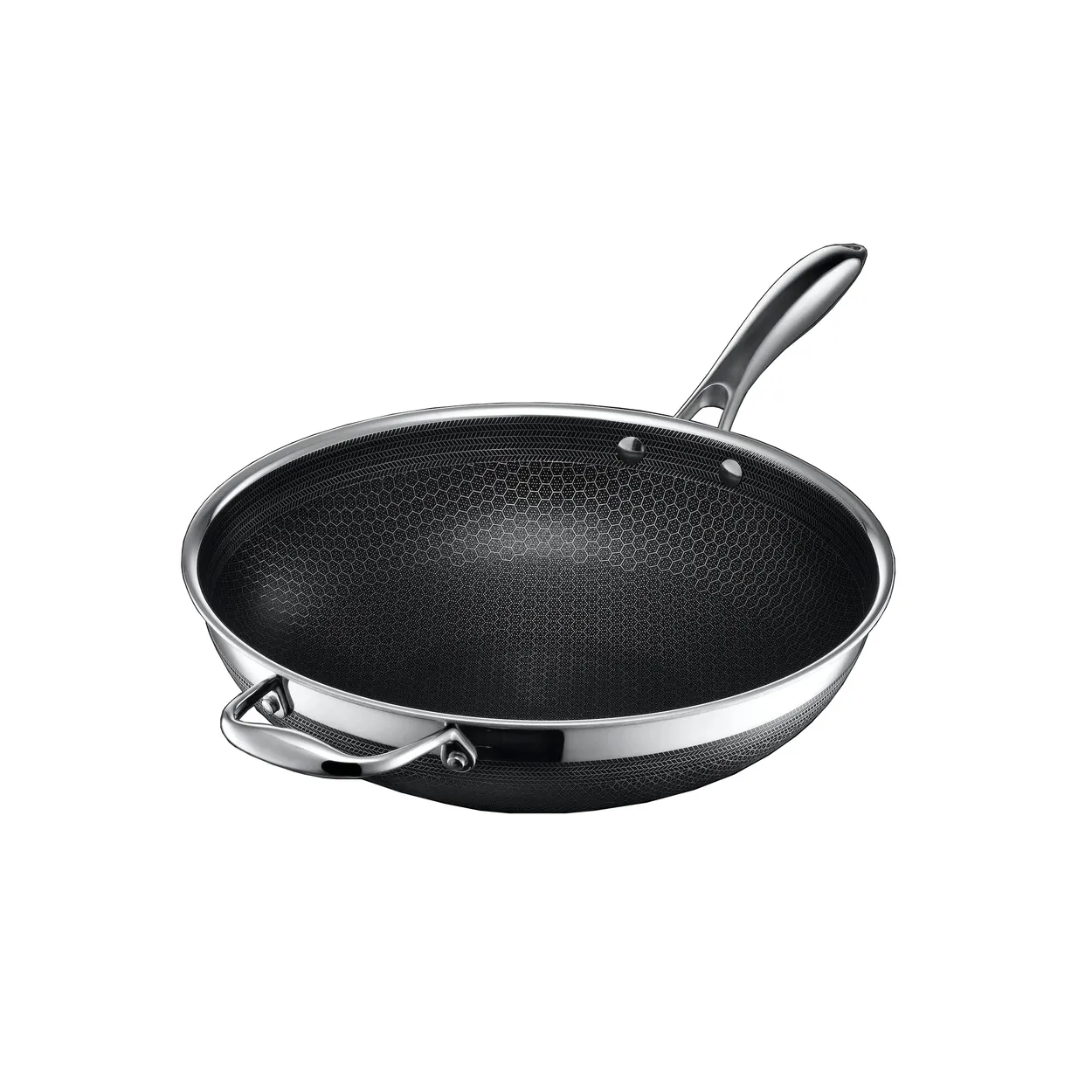 Hexclad Hexclad wok hybrid Ø30 cm Ruostumatonta terästä-musta