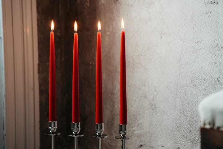 Herrgårdsljus kynttilät 30 cm 6-pakkaus, Punainen kiilto Hilke Collection