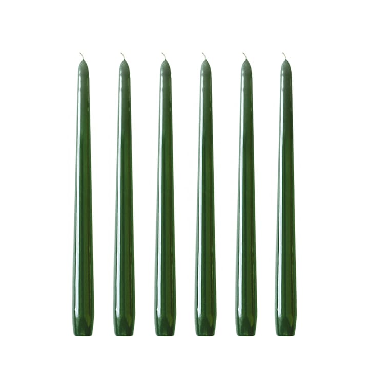 Herrgårdsljus kynttilät 30 cm 6-pakkaus - Tummanvihreä - Hilke Collection