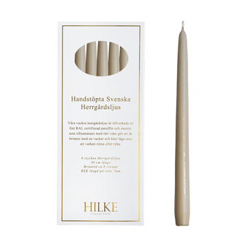 Herrgårdsljus kynttilät 30 cm 6-pakkaus - Vaaleanbeige - Hilke Collection