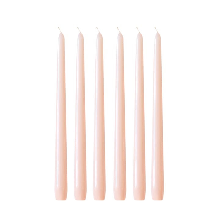 Herrgårdsljus kynttilät 30 cm 6-pakkaus - Vaaleanpunainen kiilto - Hilke Collection