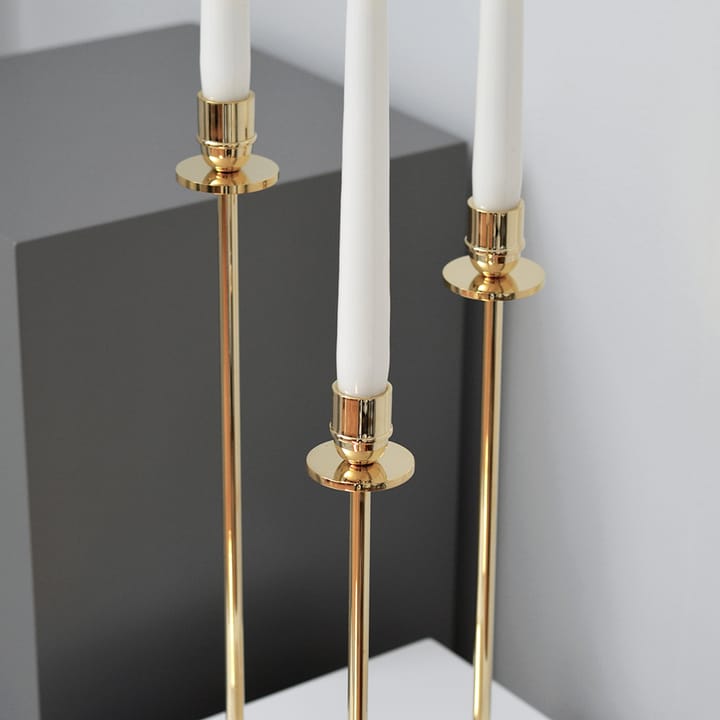 Luce Del Sole kynttilänjalka 30 cm , Kiinteä messinki Hilke Collection
