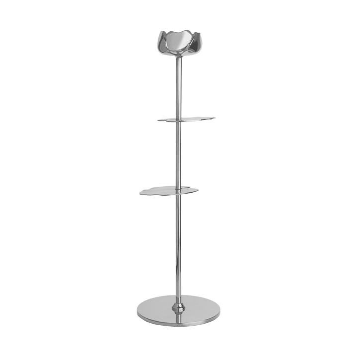 Ninfea Alta kynttilänjalka 30 cm - Nikkelöity messinki. - Hilke Collection