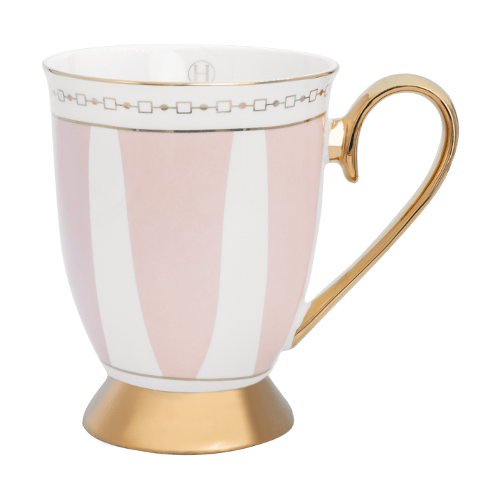 Strisce Rosa muki 28 cl - Vaaleanpunainen-valkoinen-kulta - Hilke Collection