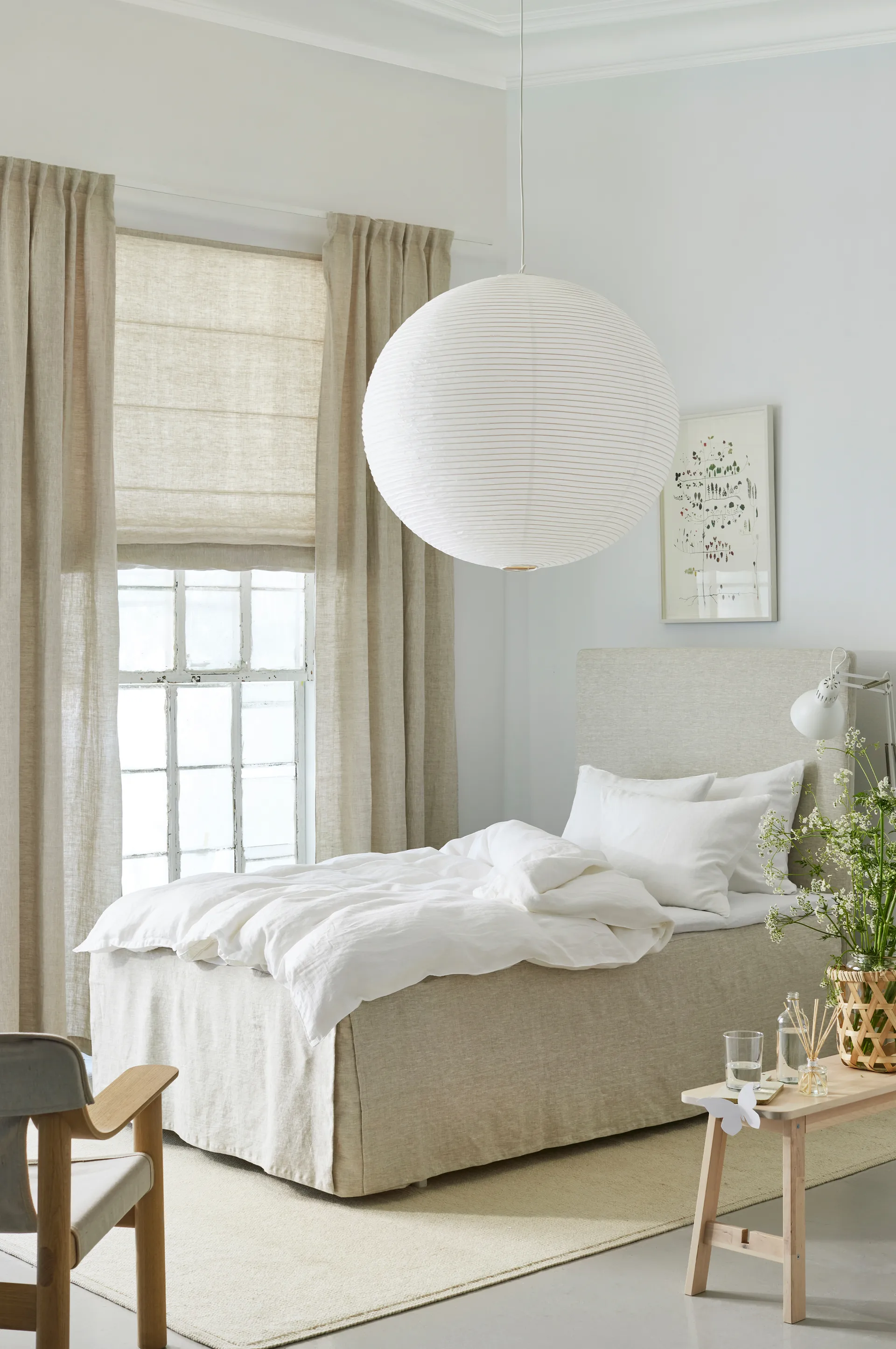 Miramar laskosverho 160x180 cm, Oatmeal Himla